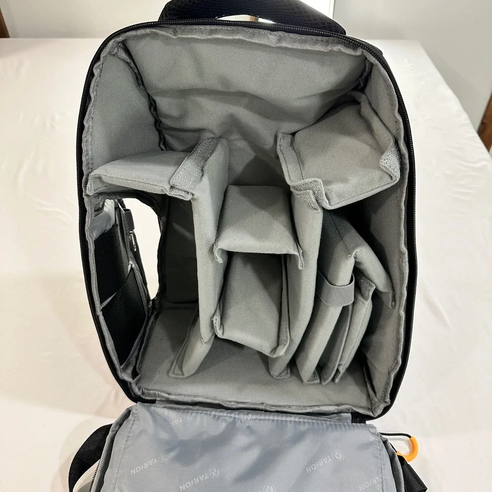 Tarion Camera Backpack Waterproof Canvas DSLR SLR Case Laptop Compartment Black